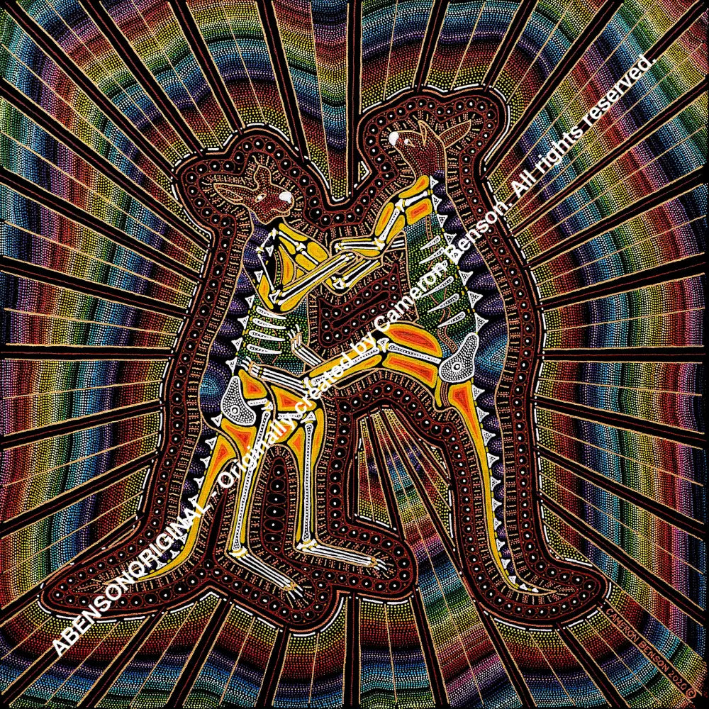 120 Fighting Kangaroos Glass Coaster