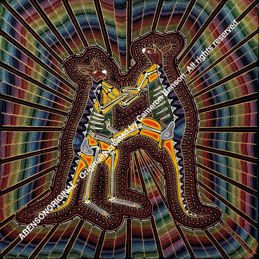 120 Fighting Kangaroos Glass Coaster