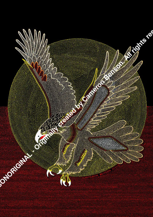 122 Eagle With Flag Post Card
