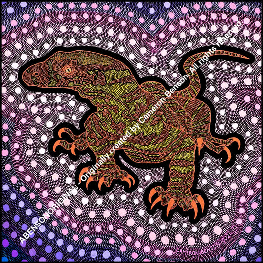 124 Goanna Glass Coaster