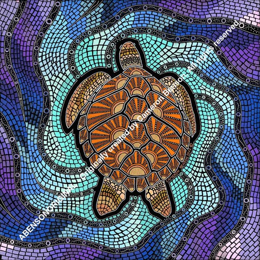 126 Sea Turtle A4 - Square Print