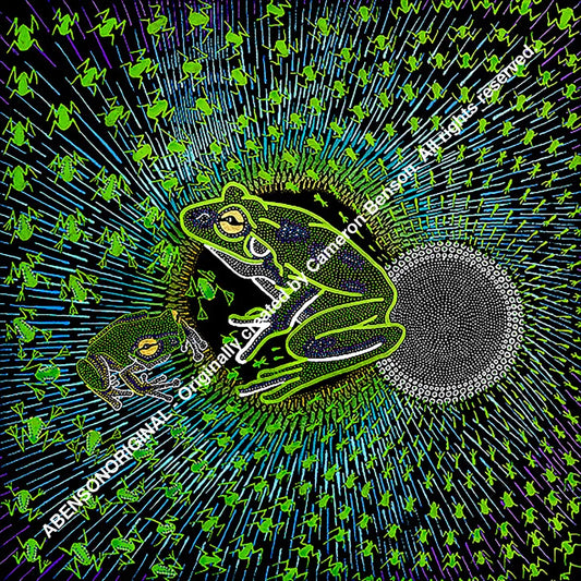 127 Green Tree Frog 50cm x 50cm Canvas Print