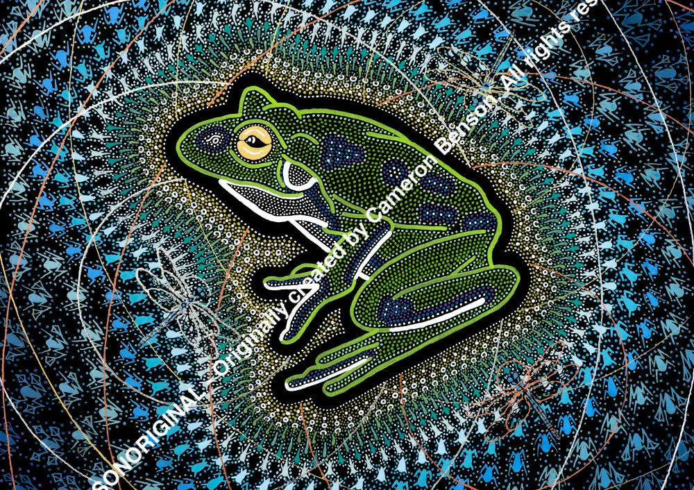 128 Green Tree Frog Long Sleeve Tee