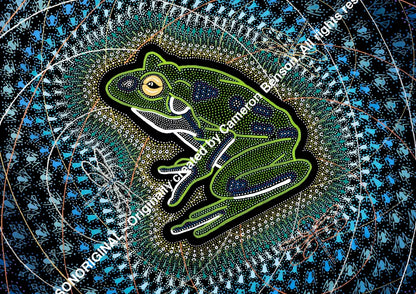 128 Green Tree Frog Long Sleeve Tee