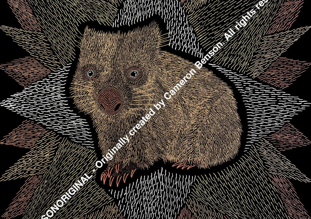 129 Wombat A4 - Square Print