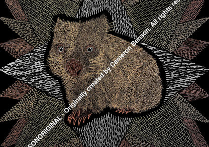 129 Wombat A4 - Square Print