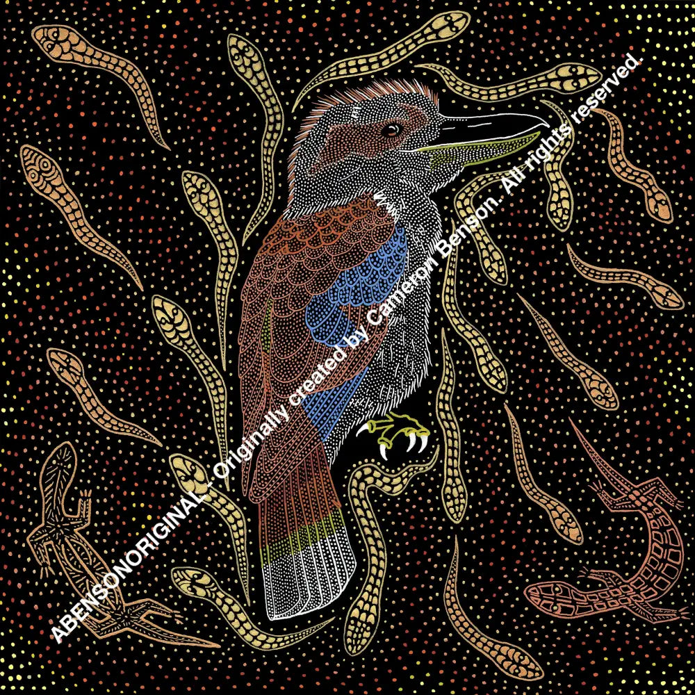 130 Kookaburra Dreaming A4 - Square Print
