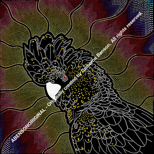 133 Black Cockatoo 50cm x 50cm Canvas Print
